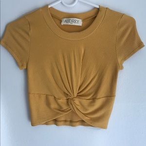 Audrey 3+1 Yellow Crop Top